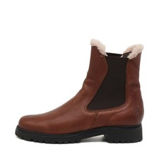 Tamaris Damen Chelsea Boot Stiefel Braun Leder Knöchelhoch Comfort Boots EU 37