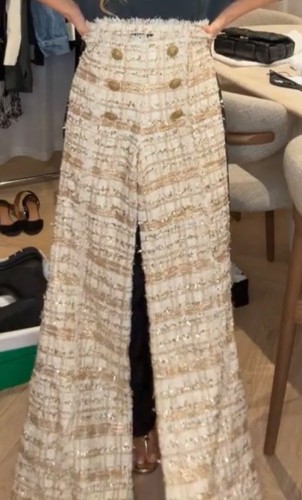 Balmain paris tweed hose - -,
