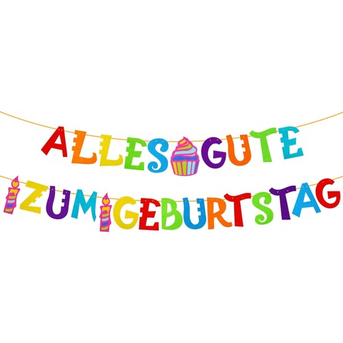 Geburtstagsgirlande bunt - geburtstagsgirlande,
