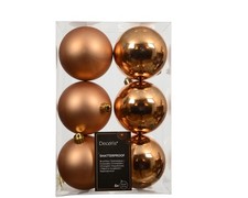6 Weihnachtskugeln 8cm Kunststoff Christbaumkugeln Christbaumschmuck Glanz matt
