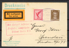 Luftpost Deutsches Reich Eröffnungsflug Dresden-Berlin 21.03.1927 - b11708
