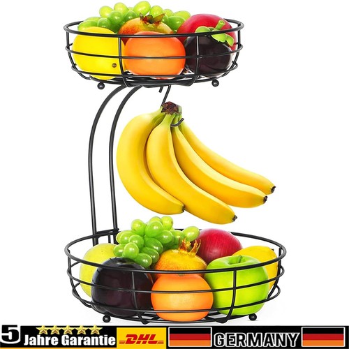 Obst etagere schwarz metall - obst,