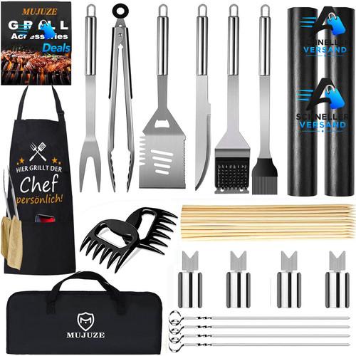 Grillbesteck set edelstahl - edelstahl, im