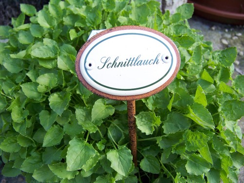 Kräuternamenschild emaille - kräuternamenschild,