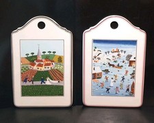 2 x Villeroy & Boch Laplau Design Naïf Christmas Schneidebrettchen Brett 