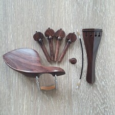 Viola Stimmwirbel Saitenhalter Kinnhalter SET Palisander Hill Herzform Heart