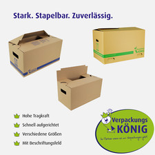 Umzugskartons stabil belastbar versch. Größen Bücherkarton Archivkarton