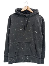 HOLLISTER Kapuzenpullover Damen 34/XS Schwarz Splatter-Optik Hoodie Casual