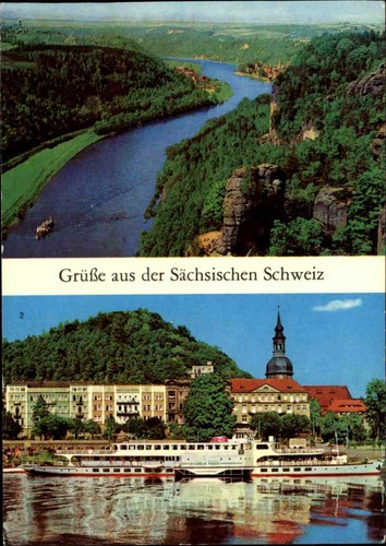 Postkarte schiffe ship elbe - ship,