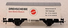Roco H0 Güterwagen, mit Werbung für Modelleisenbahnshop: Drehscheibe