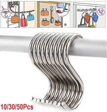 10-50x S-Haken Edelstahl Fleischer Küchen Universal Räucher Metall Haken 5x7cm