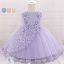 Baby Mädchen Prinzessin Kleid Tutu Blumenspitze Kleinkind Kinder Party Festzug