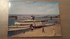 Postkarte Düsseldorf Rhein Oberkasseler Brücke 13.07.1959 gel_