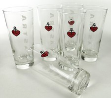 6 x Astra Bier Glas Becher