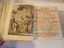 Altes religiöses Buch Ledereinband Latein 1737 PAULUS  SEGNERI 1624-1694 Jesuit