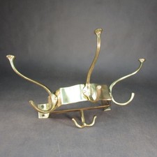 Kleine Jugendstil Messing Wandgarderobe Vintage Kleiderhaken Antik Garderobe
