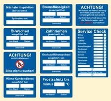Kundendienst Aufkleber Serviceaufkleber 1 - 200 Stück 10 Sorten selbstklebend
