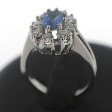 Brillant Tansanit Gold Ring