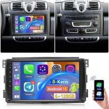 6G+128GB Android 15 Apple Carplay Autoradio Für Smart Fortwo 2005-2010 GPS 8Kern