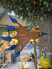 Windspiel von Borowski, Glas, outdoor, blau, Bird