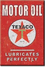 Texaco Motor Oil USA Retro Tankstellen Magnet Schild