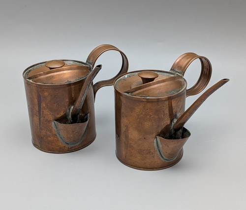 Paar antike vintage kupfer öl - kupfer,