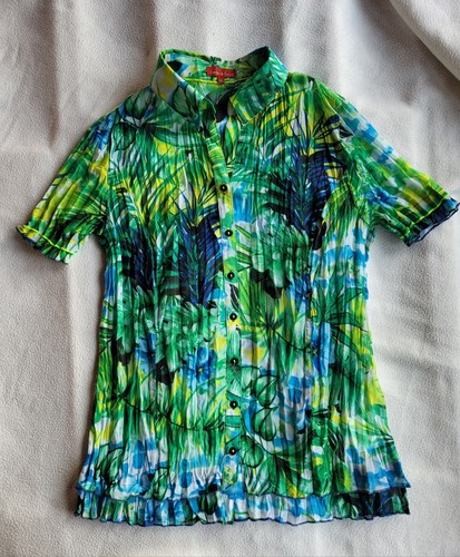 Bluse kurzarm plissee - bluse,