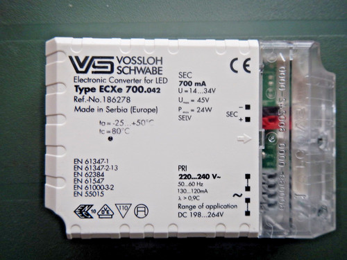 Vossloh schwabe led driver - vossloh, 24w