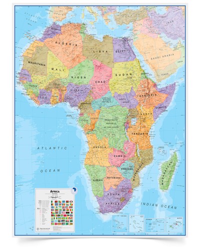Große afrika wandkarte - große,