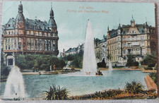 AK  Köln Partie am Deutschen Ring Brunnen coloriert um 1900
