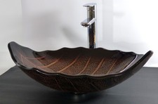 Aufsatz Glas Waschbecken OVAL