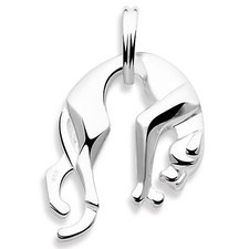 Panther Anhänger Groß Massiv 925 Sterling Silber Puma Poliert Herren Damen