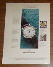 Seltene Werbung vintage Jaeger-LeCoultre MASTER CONTROL 1000 HOURS Uhr 1994