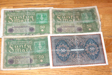 4x50 Mk.-Reihe 1.-Reichsbanknoten Berlin, 1919.