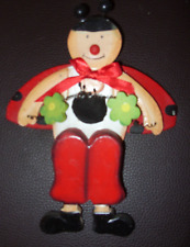 Holzfigur - Kantensitzer/lustiges Käfermotiv/mehrfarbig