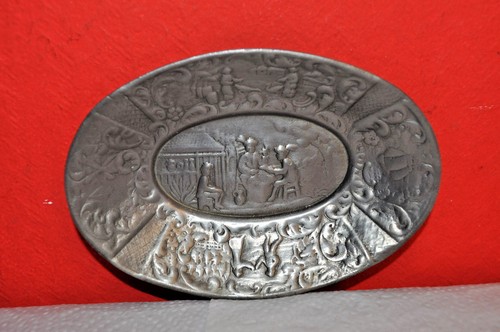 Alte kleine ovale zinnschale - alte,
