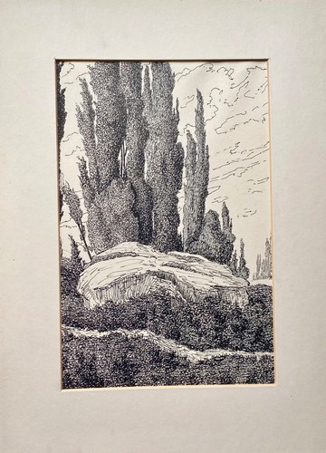 Federzeichnung landschaft - federzeichnung,