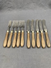 Besteck alt mit Holzgriff