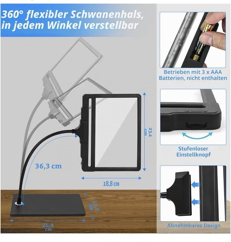 Lupe mit led licht - lupe,