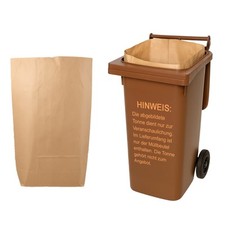 25x Biomüllsäcke Müllbeutel 120L für Biotonne Papier Sack Papierbeutel 2 lagig