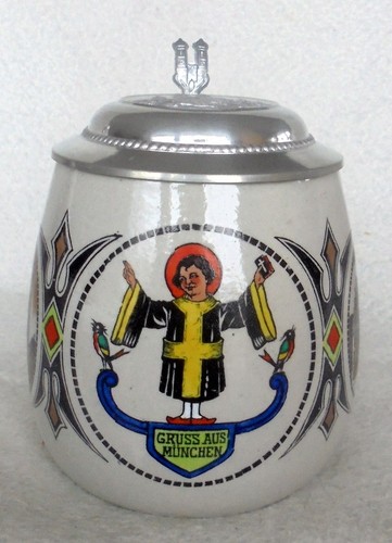 Alt bierkrug münchner kindl - bierkrug,