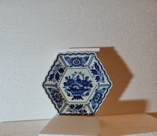 Original Delfter Blau Keramik  sechseckiger Teller