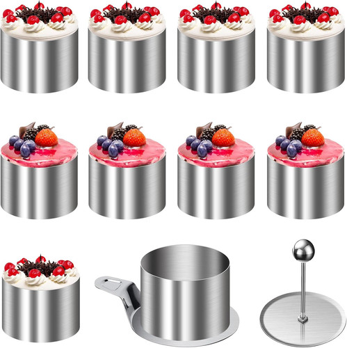 Stück dessertringe und - 10,