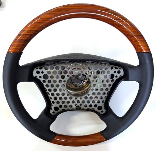 Lenkrad zebrano holz leder - lenkrad,