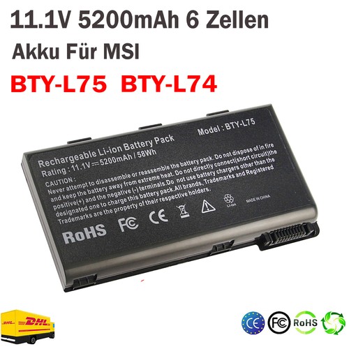 Akku für msi bty l74 - für, bty-l75