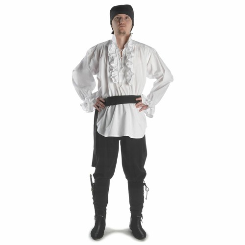Piraten rüschenhemd baumwolle - piraten,