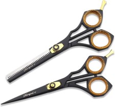 6-Zoll-Profi-Friseurscheren-Set Haarschneide und Effilierschere stilvoller Griff