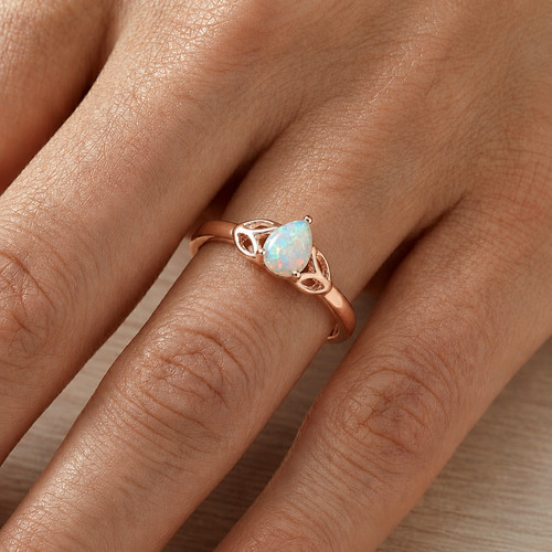 Ring natural ethiopian opal - ring,