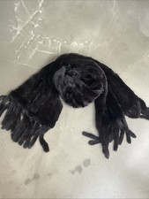 Gestrickter echtpelz schal aus - echtpelz,