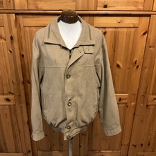 Herrenjacke Westbury by C&A Beige Gr. 24 Microsuede Kunstleder Velourleder kurz